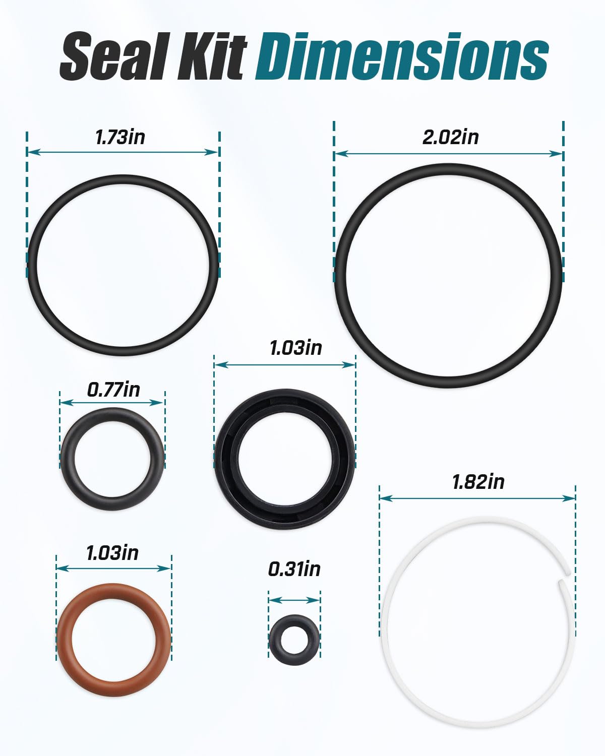 Amazon.com: 3857470 Trim Cylinder Ram Sealing Ring Rebuild Kit Fit